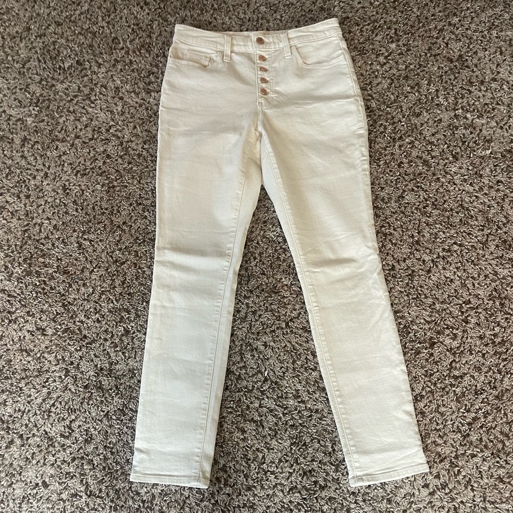 Universal Thread Cream / Off White  (28) Button Fly Jeans | size 6/28